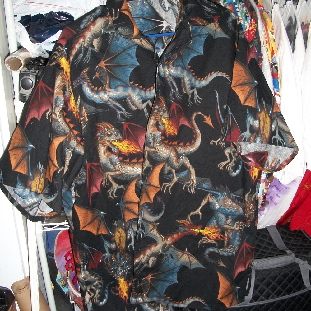 Tale Of The Dragon Large Men's Shirt-Unique!!